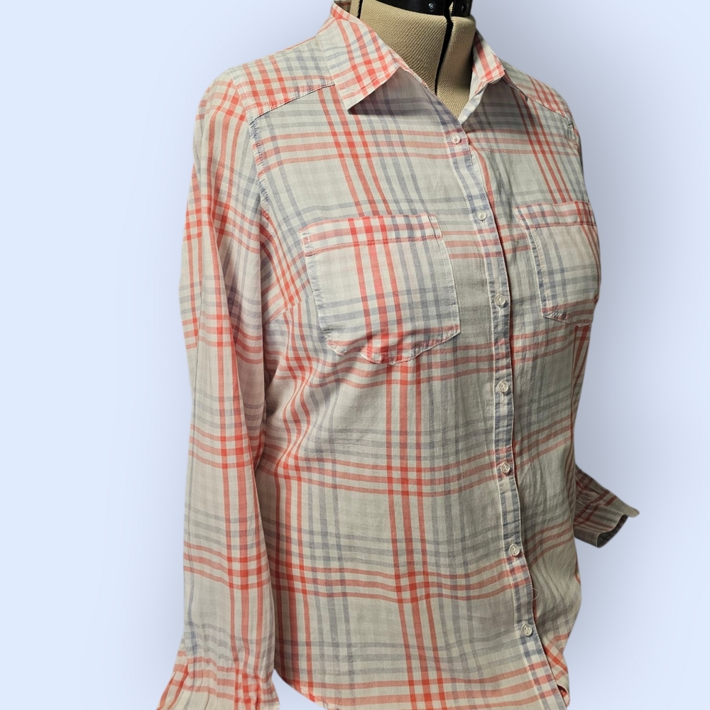 Maurices Plus Size 0 Plaid Button Down Shirt